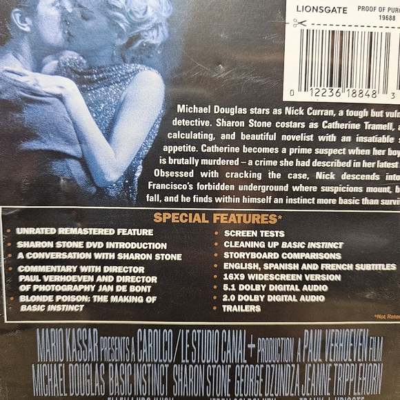 Basic Instinct-Ultimate Edition Unrated DVD Unrated Director's Cut 1992 - Picture 3 of 9